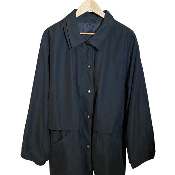 Carlo Briani Men's Jacket Raincoat Navy Blue Waterproof Size 3X - Picture 2 of 15